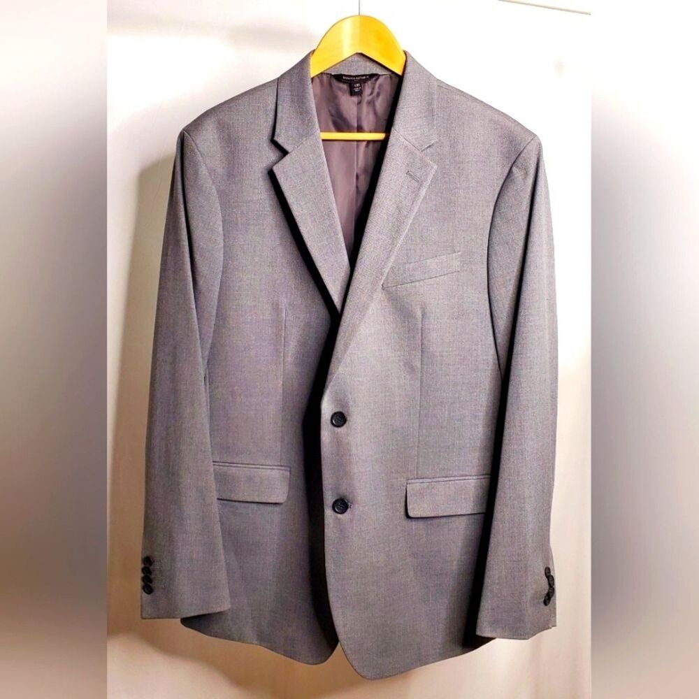 Men's Gray Banana Republic Blazer - Size 42R Office Business Grandpa Chic
